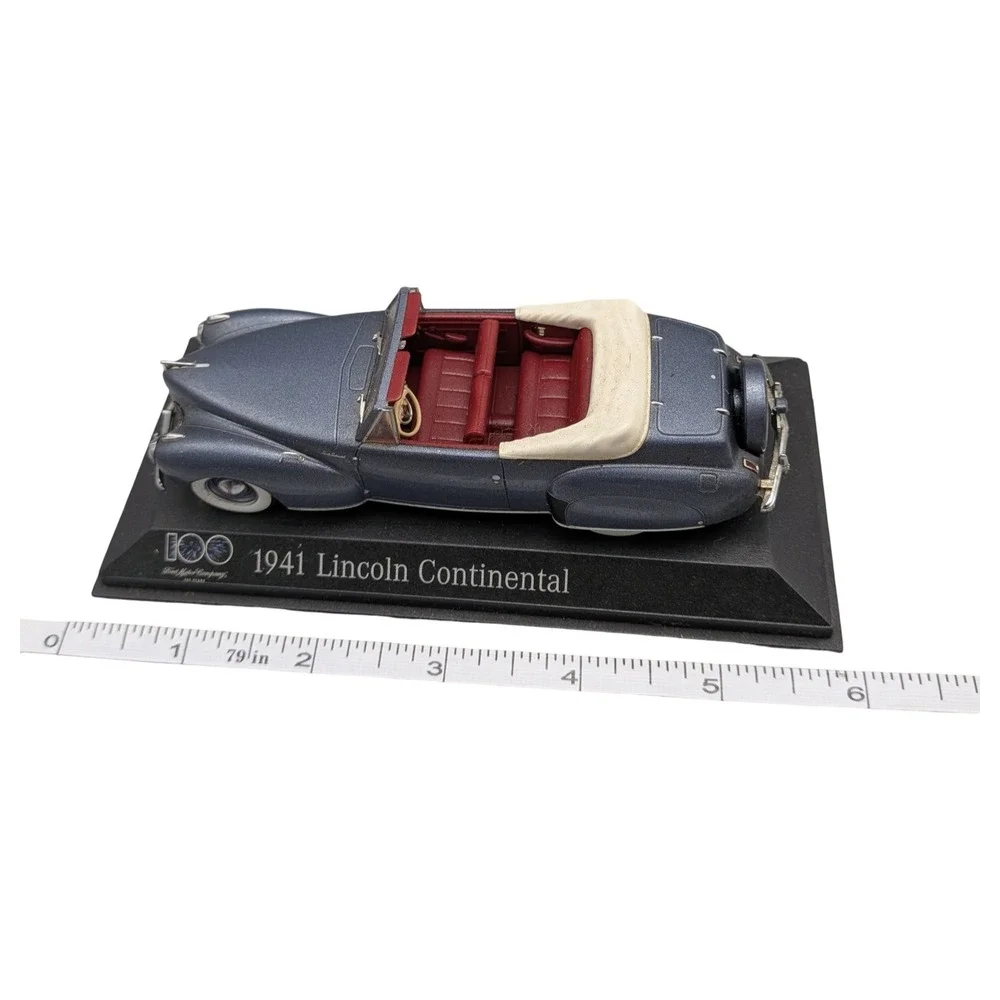 1941 Lincoln Continental Ford 100th Anniversary Diecast Car 1:43 Metallic Blue